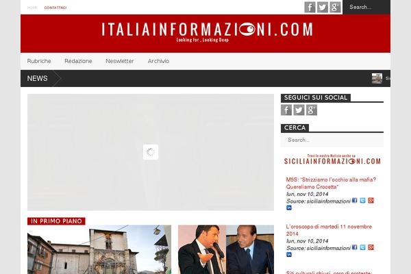 italiainformazioni.com site used FlatNews – Responsive Magazine WordPress Theme