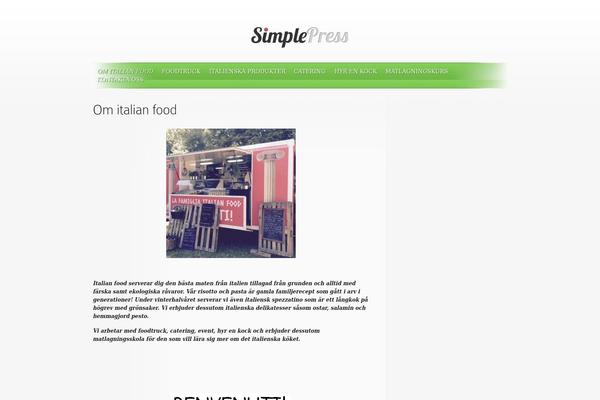 SimplePress theme site design template sample