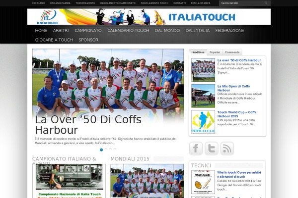 Touch theme site design template sample