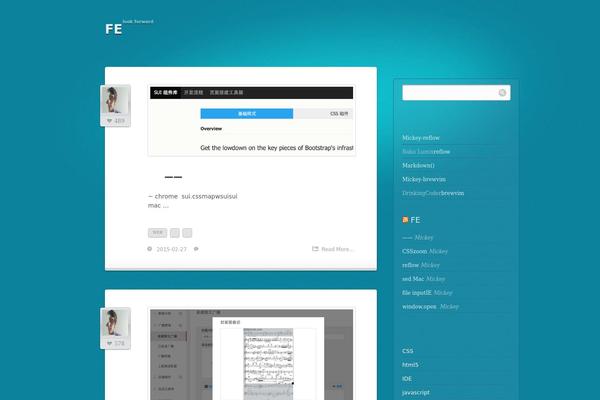 BlueSky theme site design template sample