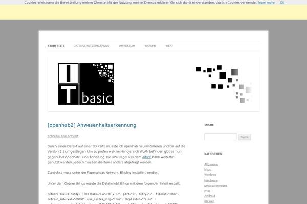 Site using Wp Cookie Choice plugin