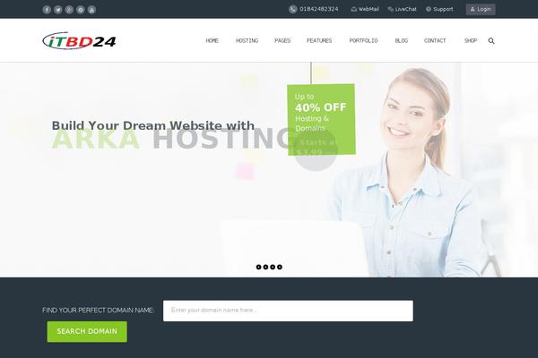 Arkahost theme site design template sample