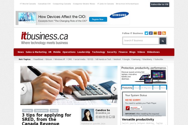 itbusiness.ca site used Newspaper Child