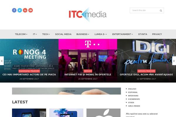 Magazine theme site design template sample