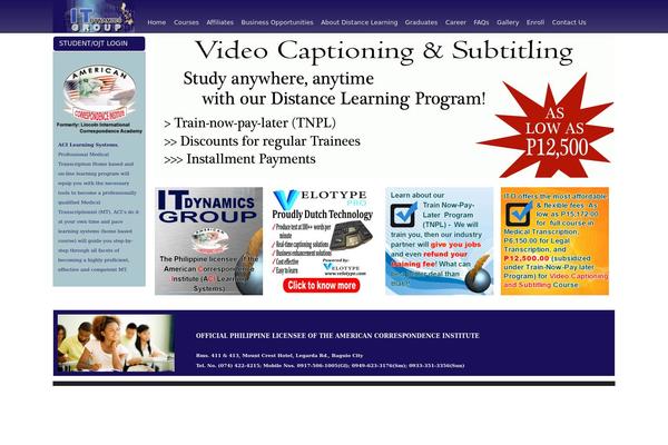 Site using Image slider with description plugin