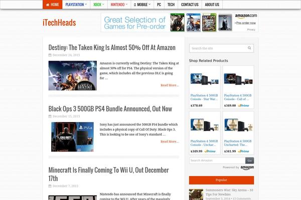 Refined Magazine theme site design template sample