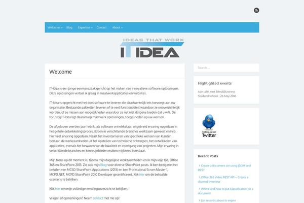 The Box theme site design template sample