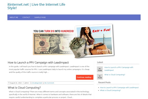 BlogFeedly theme site design template sample