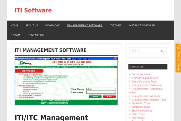 Site using Easy Contact Form Solution plugin