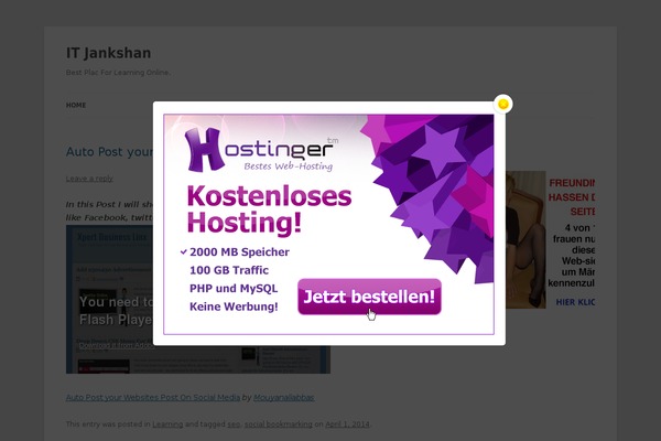 Site using Floating Social Media Icon plugin