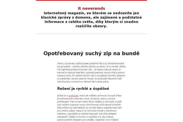 itneverends.cz site used Greening-101