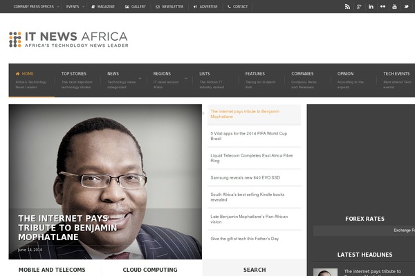 GrandNews website example screenshot