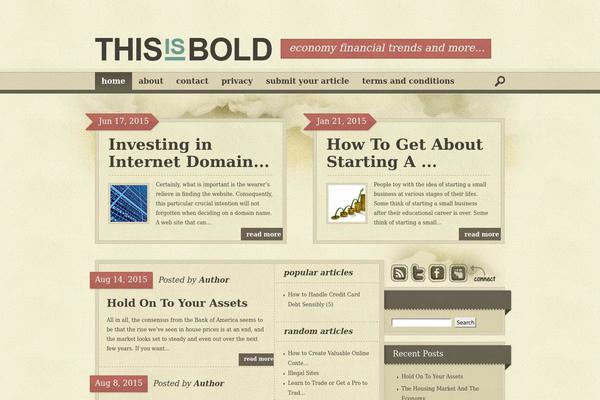 Bold theme site design template sample