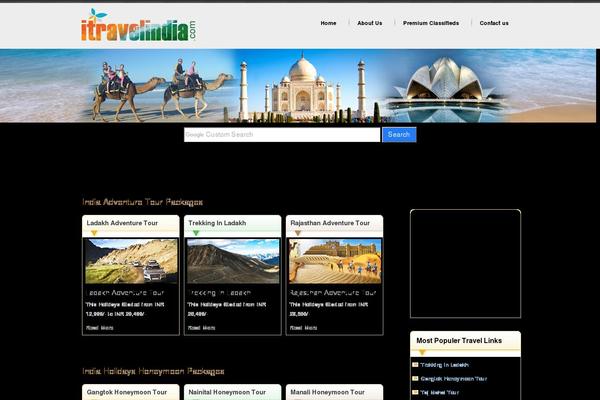 iTravel theme site design template sample