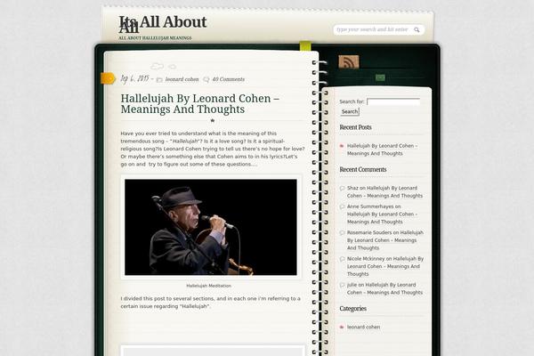 Diary theme site design template sample