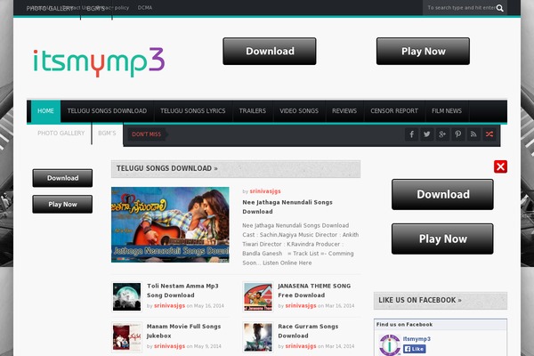 Presto theme site design template sample