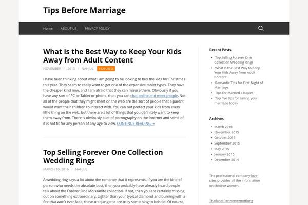 Living Journal theme site design template sample