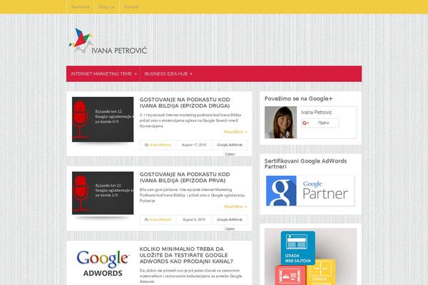 Bloggie theme site design template sample