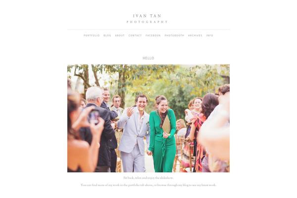 Prophoto4 theme site design template sample