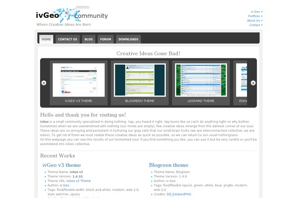 ivgeo.net site used Wpframework