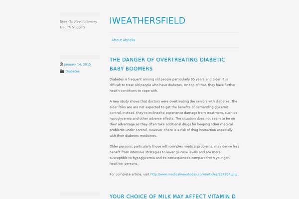iweathersfield.com site used Minimalizine
