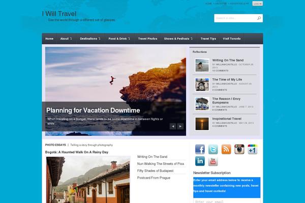 Journey theme site design template sample
