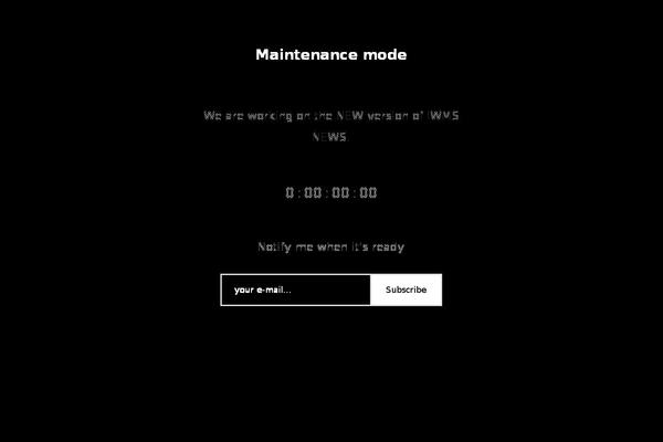 Site using WP Maintenance Mode plugin