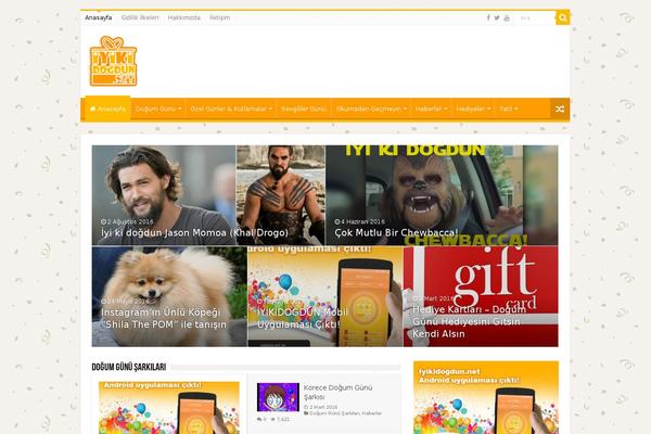 Sahifa Child theme site design template sample