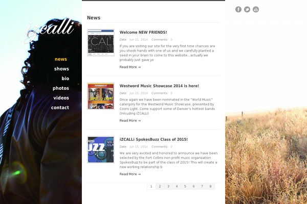 izcallirock.com site used Rainfall