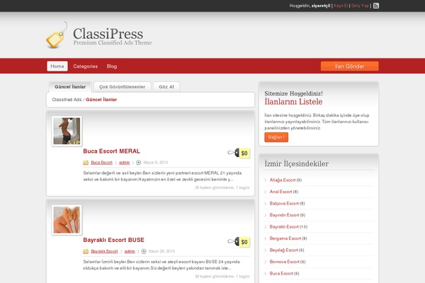 ClassiPress theme site design template sample