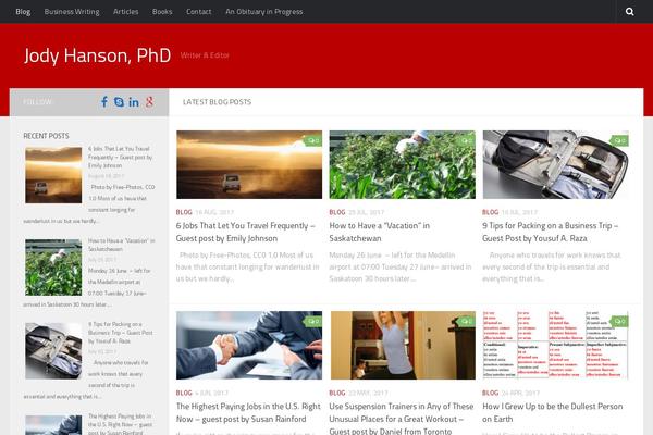 j-hanson.com site used Blogging