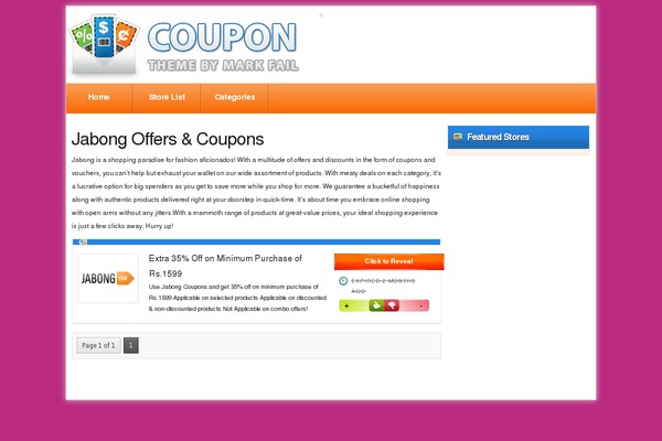 Couponpress theme site design template sample