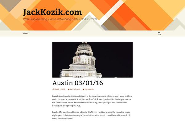 jackkozik.com site used Twentythirteen Child