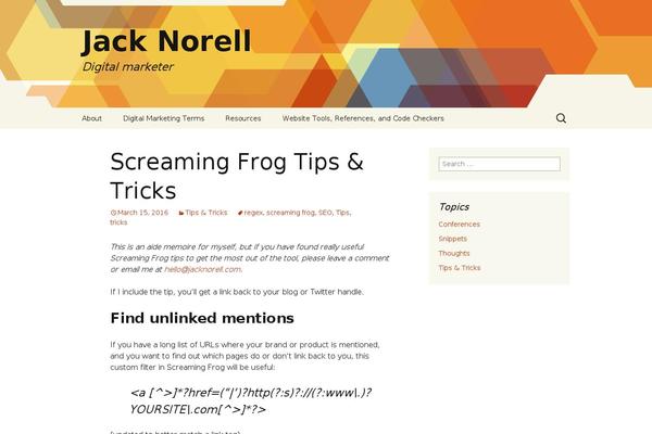 Twenty Thirteen theme site design template sample