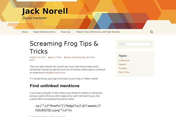 WordPress website example screenshot