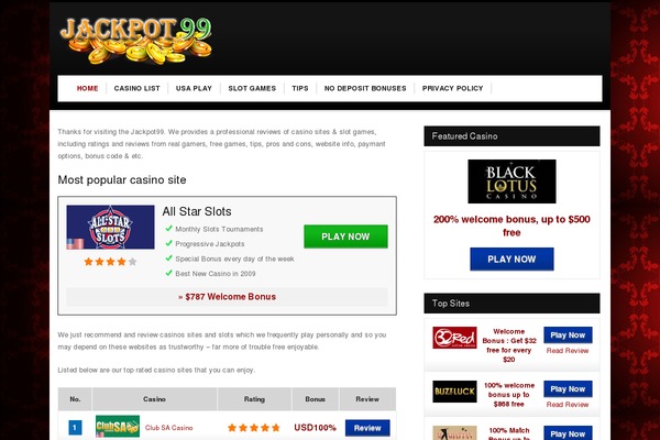 Slots Theme theme site design template sample
