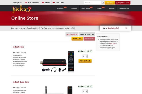 Site using Cart plugin