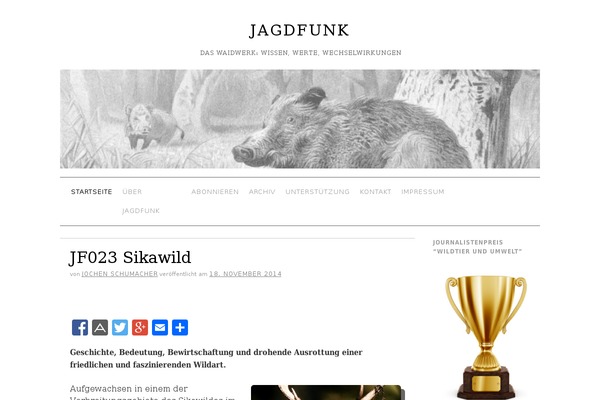 Site using Podlove Podcast Publisher plugin