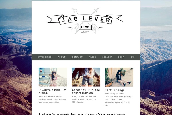jaglever.com site used Wonderblog
