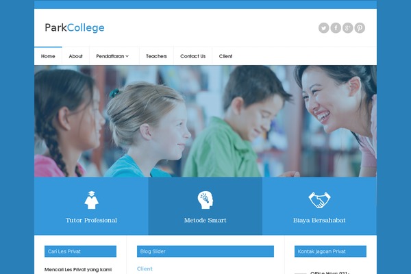 ParkCollege theme site design template sample