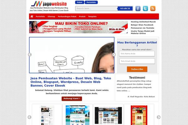 jagowebsite.net site used Bisnis