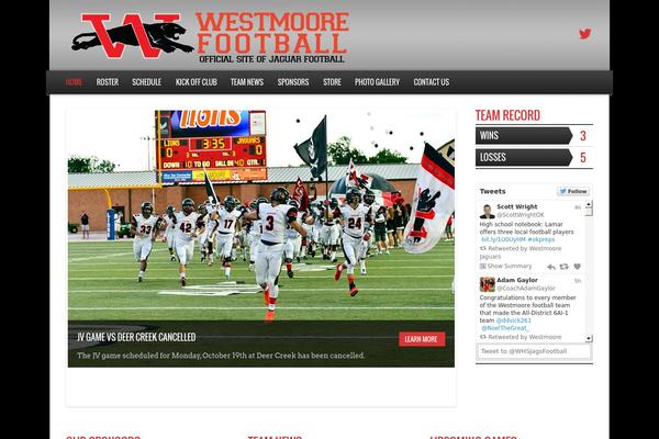 jagsfootball.com site used Sports-team-theme