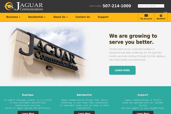 Jaguarommunications theme websites examples