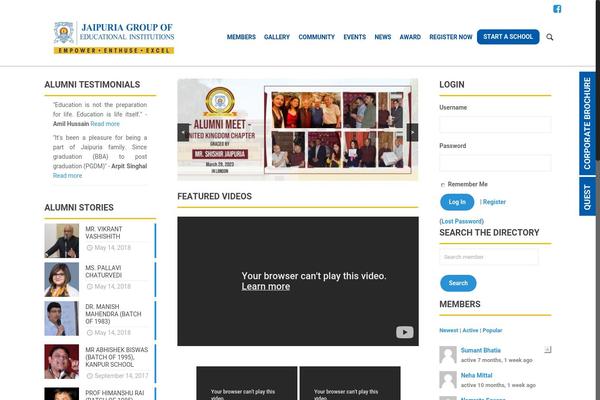 Site using Buddypress-shortcodes plugin