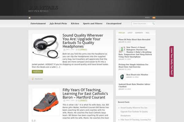 Headlines theme site design template sample