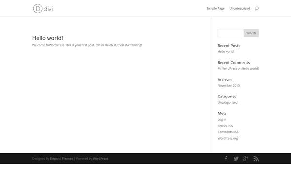 Divi theme site design template sample