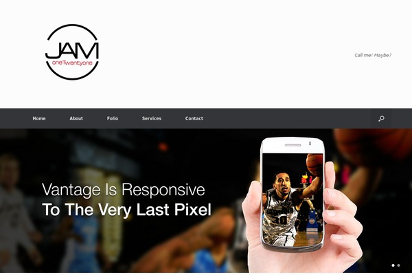 Vantage theme site design template sample