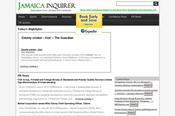 Jarida theme site design template sample