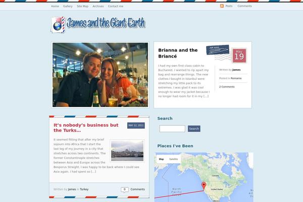 Postcard theme site design template sample