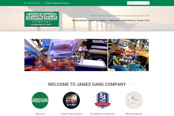 jamesgangprinting.com site used Kage Green